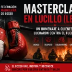 Masterclass de boxeo en Lucillo en homenaje a quienes lucharon contra los incendios